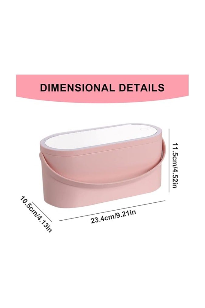 Professional Portable Makeup Bag with LED Lighted Mirror for Easy Makeup - Image 4