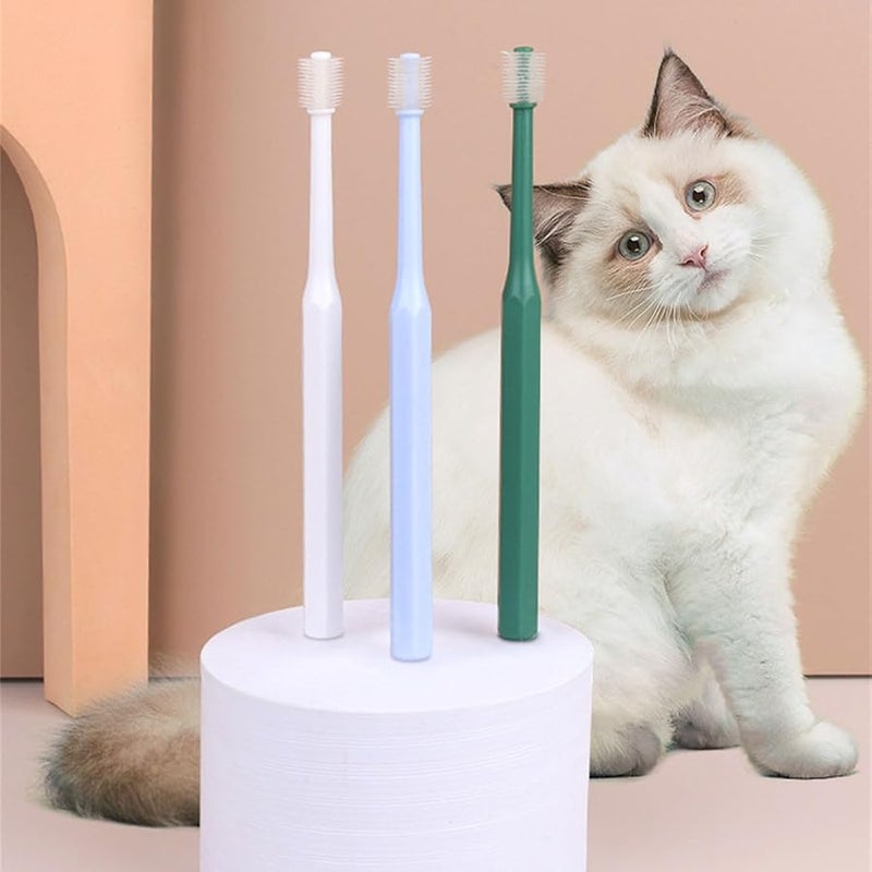 فرشاة أسنان 360 درجة للحيوانات الأليفة للكلاب والقطط بشعيرات السيليكون الناعمة - Image 5