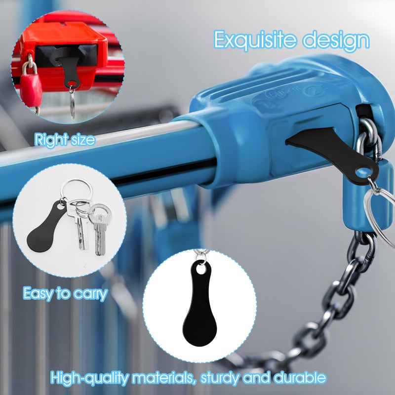 Andibro 3 Pieces Stainless Steel Shopping Trolley Token, Portable Alloy Key Ring Quarter Holder Keychain Removable Shopping Trolley Keyring for Men Women Shopping Cart Multi-tool Grocery(Black) - Image 4
