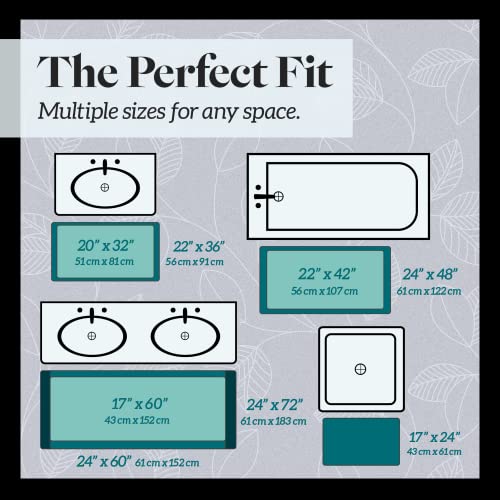 Genteele Memory Foam Bath Mat Non Slip Absorbent Super Cozy Velvet Bathroom Rug Carpet (22 inches X 36 inches, Grey) - Image 2