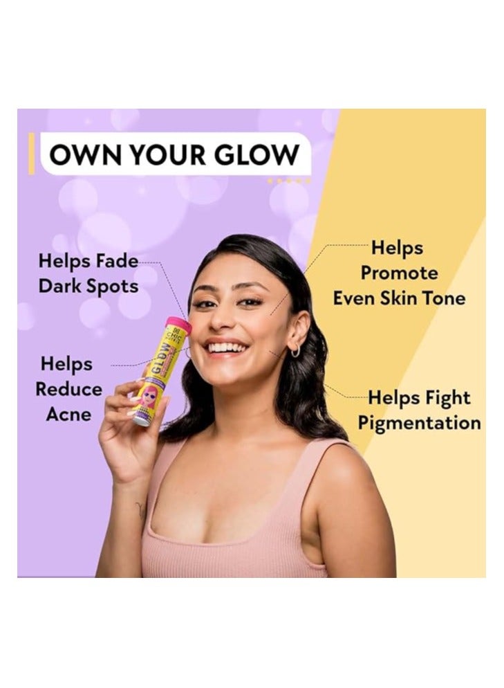 NUTRIX Chic nutrix Glow- 10 Effervescent Tablets| Japanese Glutathione & Vit. C| Antioxidants for clear, glowing skin| Sugar-free, Strawberry-lemon flavour. - Image 4