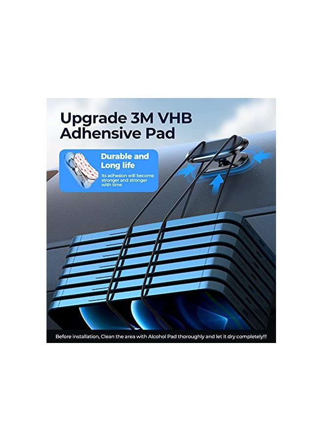 Green Tiger 2 Pack Metal Magnetic Phone Holder for Car [ 2022 Upgrade 8X N52 Magnets] Strong Magnet Car Mount, One Second Put and Take & Dashboard 360° Rotation, Fit with iPhone and All Smartphone - Image 2