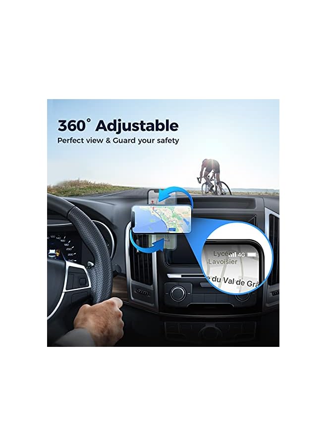 Green Tiger 2 Pack Metal Magnetic Phone Holder for Car [ 2022 Upgrade 8X N52 Magnets] Strong Magnet Car Mount, One Second Put and Take & Dashboard 360° Rotation, Fit with iPhone and All Smartphone - Image 4