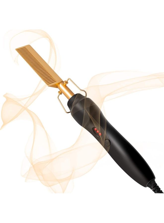 2-In-1 Heat Comb Black/Gold One Size - Image 1