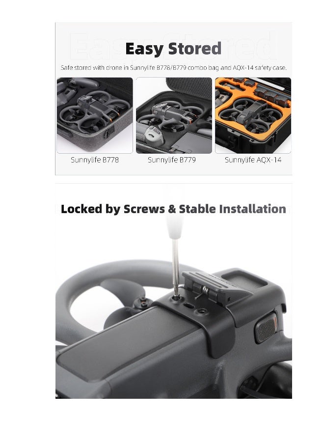 Battery Buckle Protection Frame for DJI Avata 2, Battery Clip Holder for DJI Avata, Drone Quadcopters Accessories, Anti-Release, Anti-Falling, Black Battery Guard - Image 4