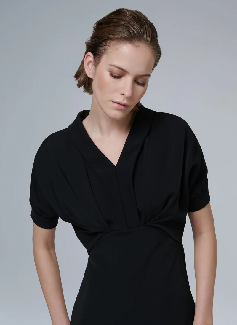 Leem  Batwing Sleeve Maxi Dress - Shorter length for Women | Best Price UAE