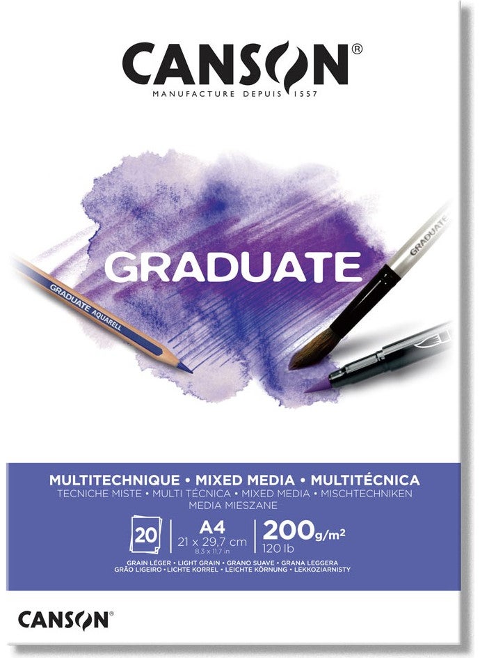 Graduate Mix Ed Media Multi-Purpose Sketchbook 200 gr A4 20 Pages - pzsku/Z92B8B428C40EA37C95D8Z/45/_/1725725261/3b03930d-8c3a-402e-bcc5-c7d088d5fa99