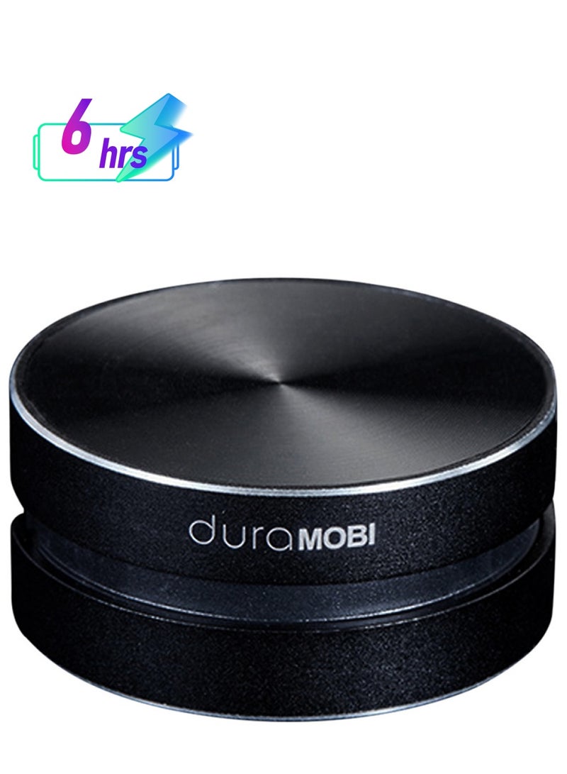 dura MOBI مكبر صوت BT لاسلكيًا، مكبرات صوت صغيرة محمولة بصوت ستيريو عالٍ باللون الأسود - Image 1