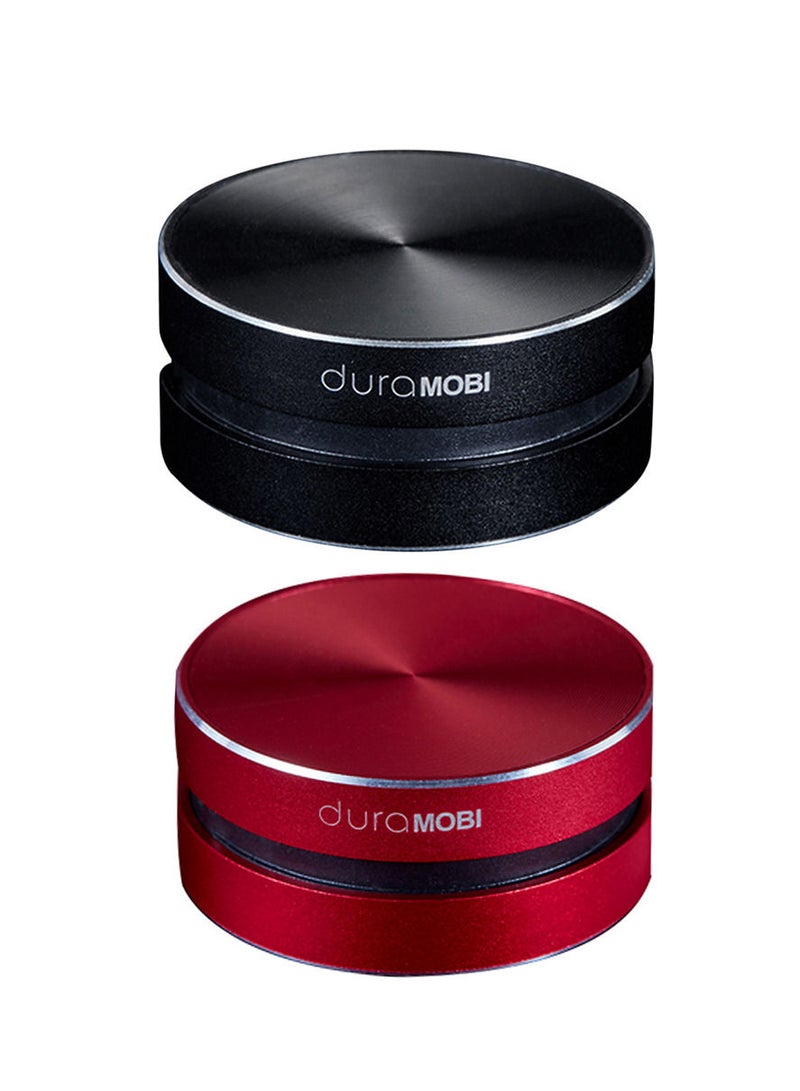 dura MOBI مكبر صوت BT لاسلكيًا، مكبرات صوت صغيرة محمولة بصوت ستيريو عالٍ باللون الأسود - Image 3