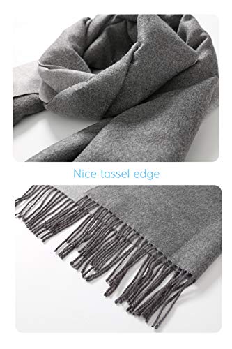 Jeelow Winter Pashmina Blanket Scarfs Shawls Wraps Open Front Poncho Cape For Women Wedding Evening Dresses (Grey Tone) - Image 3
