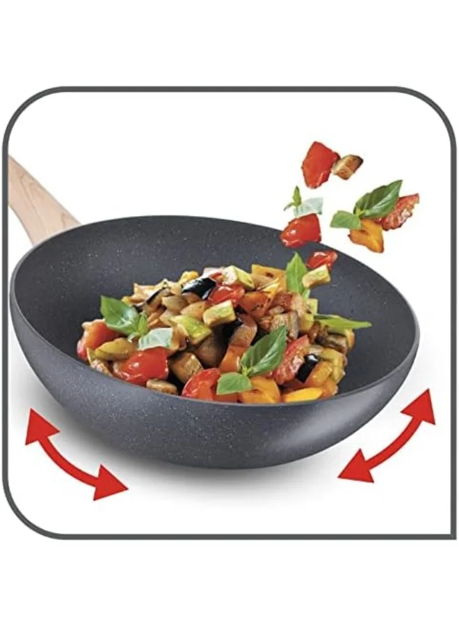 Tefal TEFAL Wok Pan | Natural Force 28cm Frying Pan Grey Wok Pancm