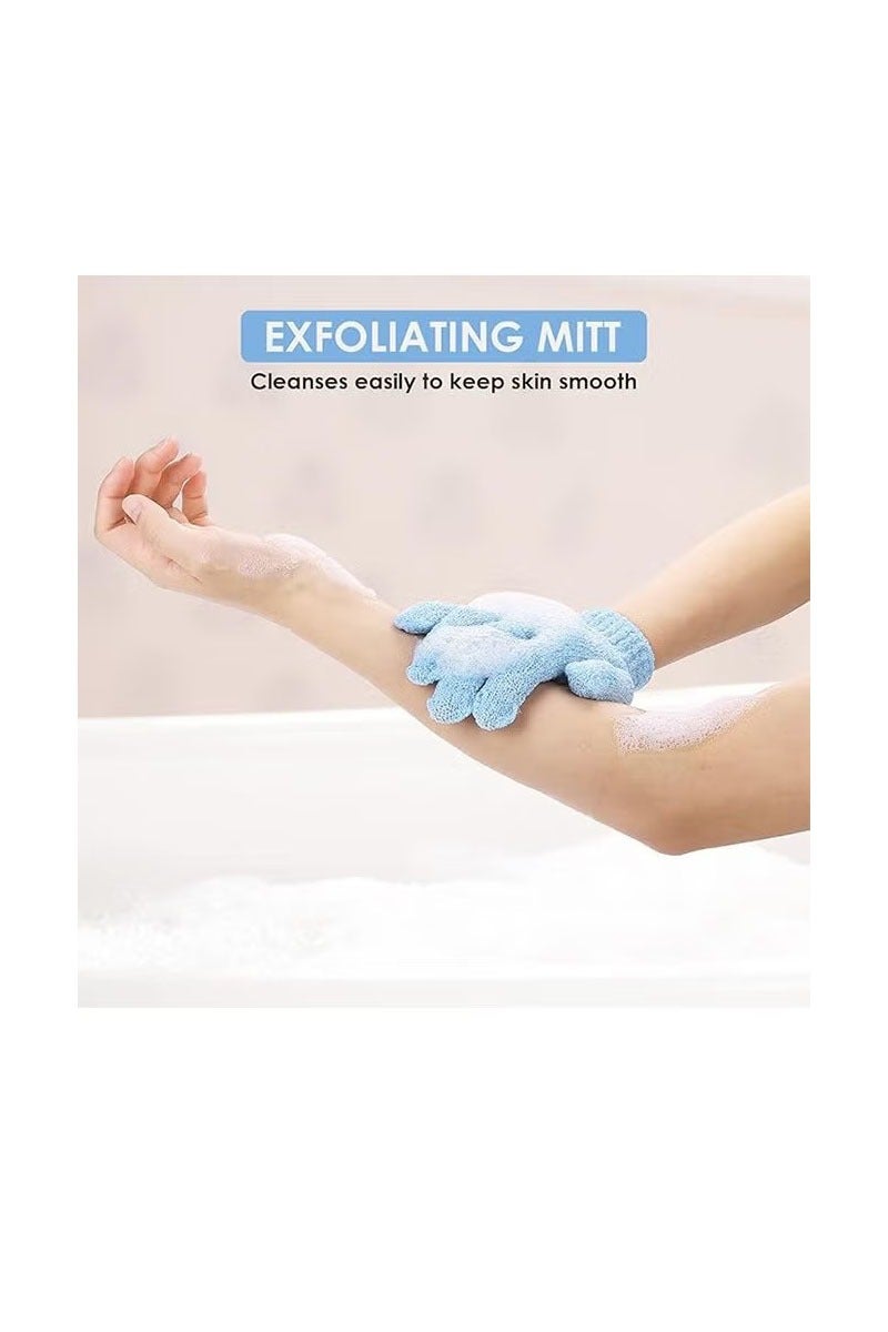 8 Pieces (4pairs) Exfoliating Gloves, Premium Scrub Wash Mitt for Shower, Spa, Massage and Body Scrubs, Spa Exfoliation Accessories for Men and Women (Multicolour) - Image 3