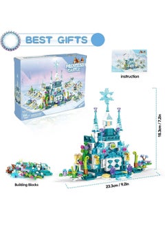 LOOPITYS 554 pieces of girls' building block sets, Snow Princess Castle girls' toys, children's STEM building block toys, and educational building toy gifts for little girls  - Image 2