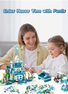LOOPITYS 554 pieces of girls' building block sets, Snow Princess Castle girls' toys, children's STEM building block toys, and educational building toy gifts for little girls  - Image 4