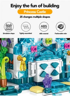 LOOPITYS 554 pieces of girls' building block sets, Snow Princess Castle girls' toys, children's STEM building block toys, and educational building toy gifts for little girls  - Image 5