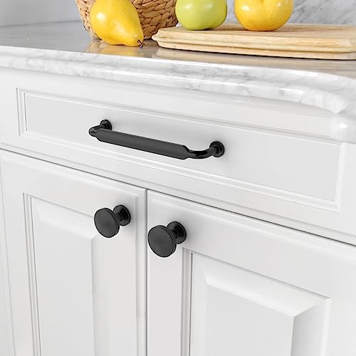 Amerdeco 10 Pack Matte Black Cabinet Pulls 5 Inch(128mm) Hole Centers Kitchen Cabinet Handles Solid Zinc Alloy Cabinet Hardware Drawer Pulls ZH0051 - Image 4