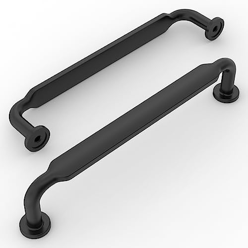 Amerdeco 10 Pack Matte Black Cabinet Pulls 5 Inch(128mm) Hole Centers Kitchen Cabinet Handles Solid Zinc Alloy Cabinet Hardware Drawer Pulls ZH0051 - Image 2