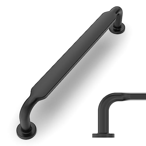 Amerdeco 10 Pack Matte Black Cabinet Pulls 5 Inch(128mm) Hole Centers Kitchen Cabinet Handles Solid Zinc Alloy Cabinet Hardware Drawer Pulls ZH0051 - Image 1