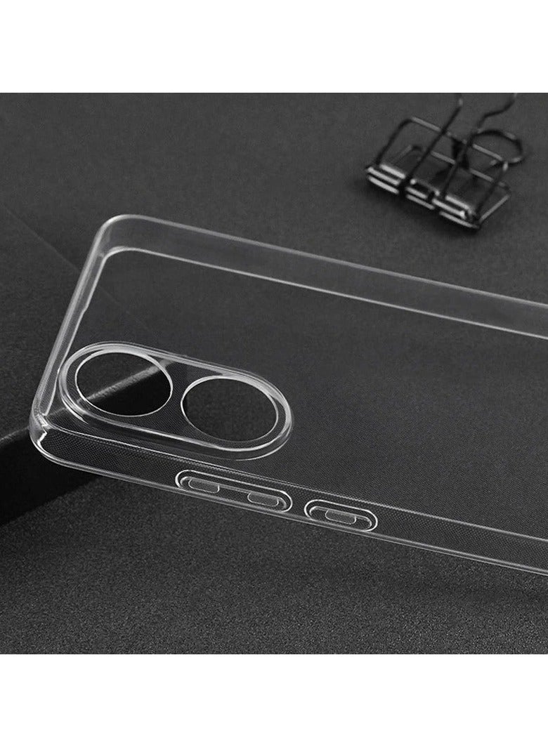 Soft TPU Silicone Gel Transparent Camera Protect Case Back Cover For Oppo A78 4G