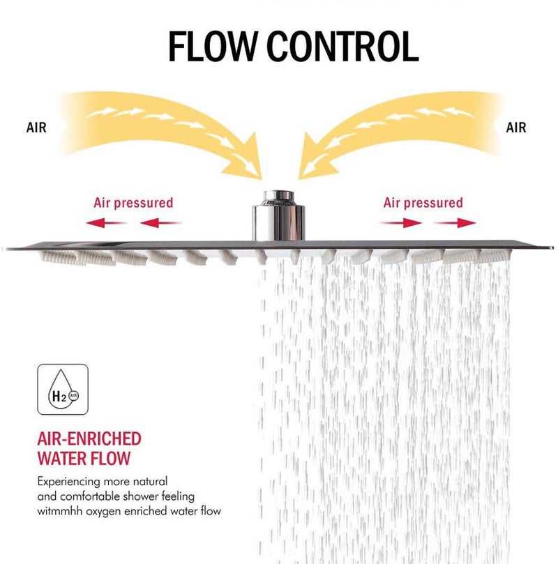 MLD Super Ultra Slim 10 x 10 Inch Square Stainless Steel Rain Shower Head,Free TAFLON TAP - Image 5