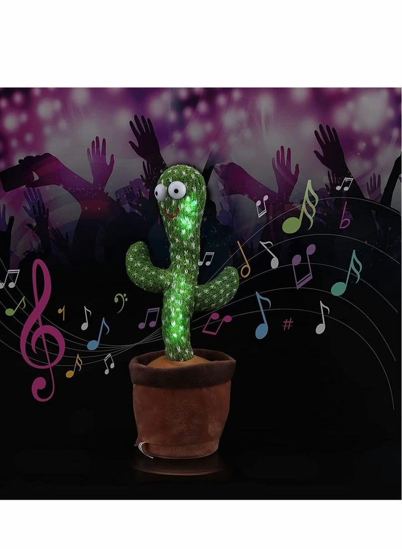 NIBEMINENT Kids Dancing Talking Cactus Toys for Baby Boys and Girls, Sunny Toy Electronic Plush Singing, Record Repeating What You Say with 120 Songs LED Lighting Home Decor - Image 3