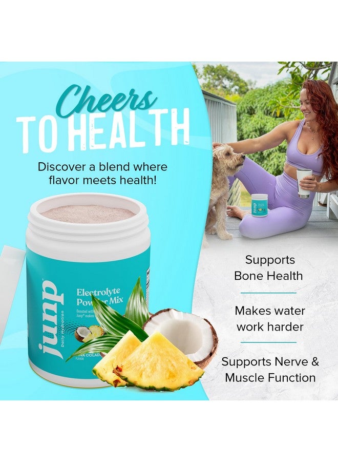 JUNP JUNP Electrolytes Powder No Sugar No Carbs - Pina Colada Coconut Pineapple Keto Electrolyte Drink Mix - Potassium & Salt Hydration Powder Electrolytes - Zero Calorie Sugar Free Electrolyte Powder 90ct - Image 2