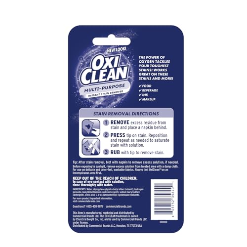 OxiClean On The Go Stain Remover Pen, 0.74 Fl Oz – Instant Travel Stain Cleaner for Clothes, Food, Wine, Coffee, Makeup, Portable & Easy Use - Image 2
