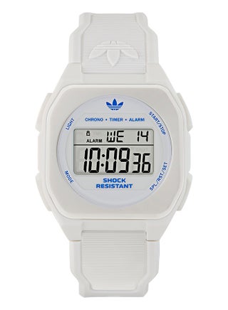 Uni City Tech Four Dig Dl Wht Cs 42 Mm Qtz Dig Wht Res Ss25