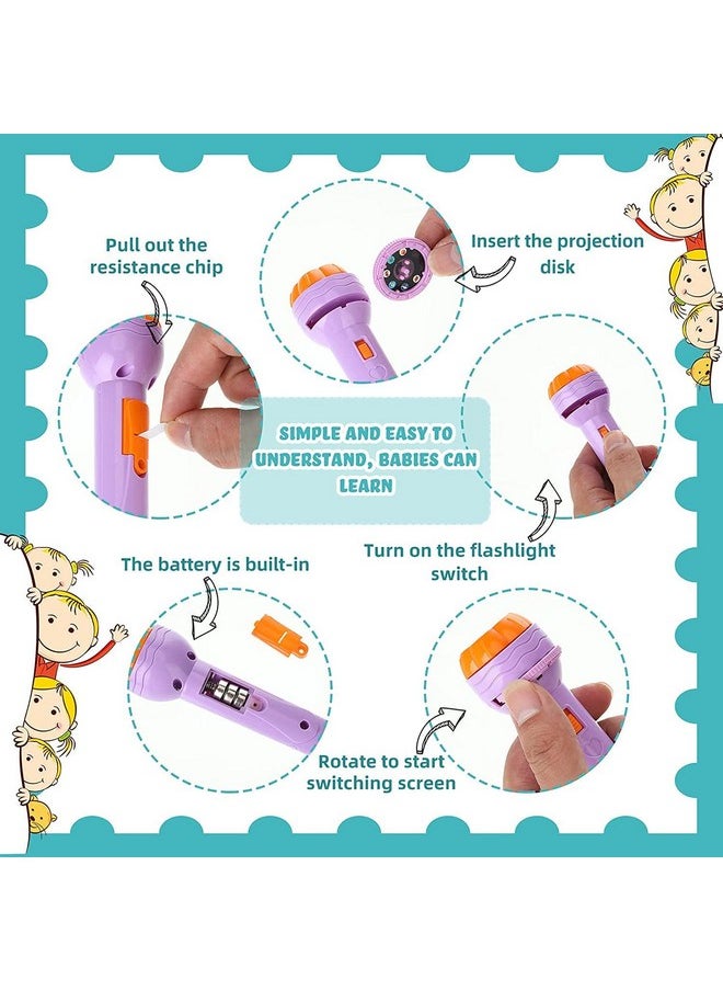 DD RETAILS DD Retails Slide Projector Flashlight Torch Toy || Educational Learning Bedtime Night Light for Kids || Baby Sleeping Story Book Flashlight Projector Torch (Multicolor) (Pack of 1)  - Image 4