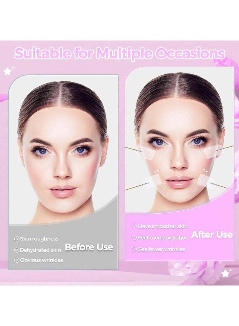 ATRJSZ 60 Pcs Face Lifting Tape With 8 Pcs Lift Rope Sets, Invisible Facial, Double Chin, Neck And Eye Lift Tape For Fast Lifting, Quick Wrinkle Removal For Women Face Beauty - Image 4