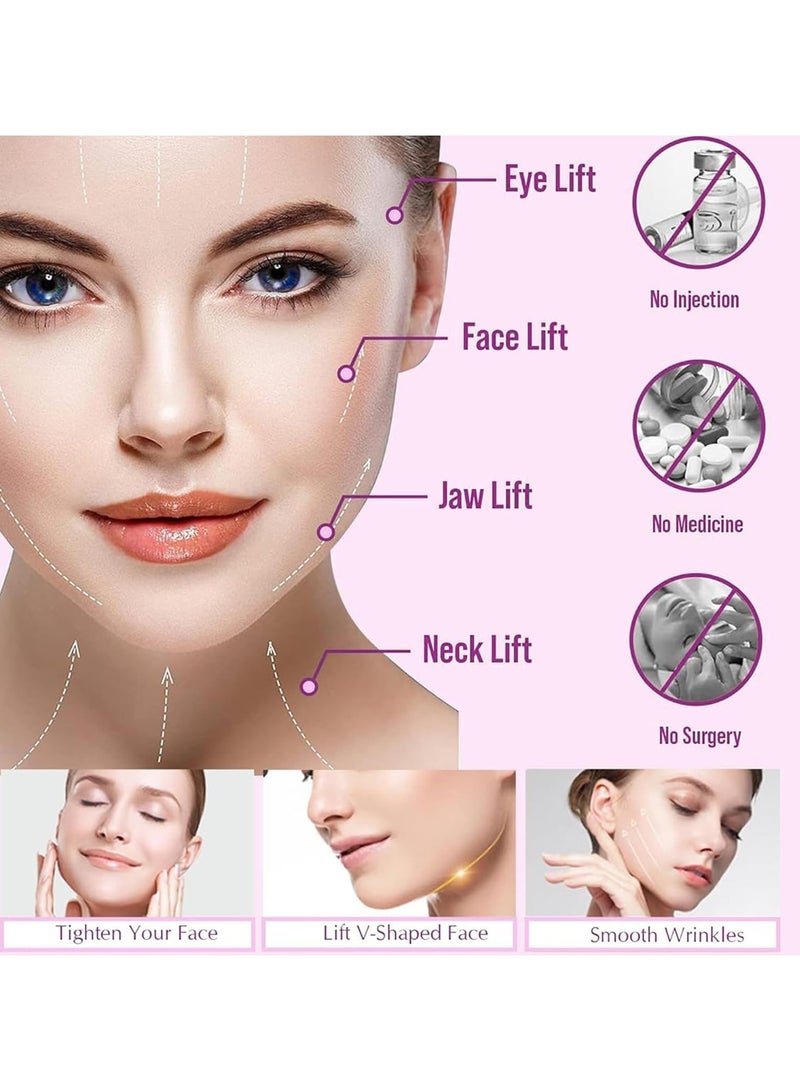 ATRJSZ 60 Pcs Face Lifting Tape With 8 Pcs Lift Rope Sets, Invisible Facial, Double Chin, Neck And Eye Lift Tape For Fast Lifting, Quick Wrinkle Removal For Women Face Beauty - Image 2