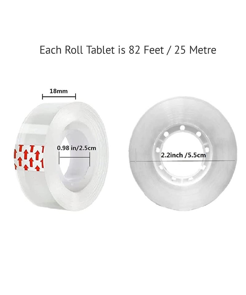 Generic Sello Tape with Dispenser 5 Roll Sello Tape with 1 Dispenser (Pack of 1 Set) Get Organized with Cello Tape Cutter A Handy Solution for Your Packaging Needs  - Image 3