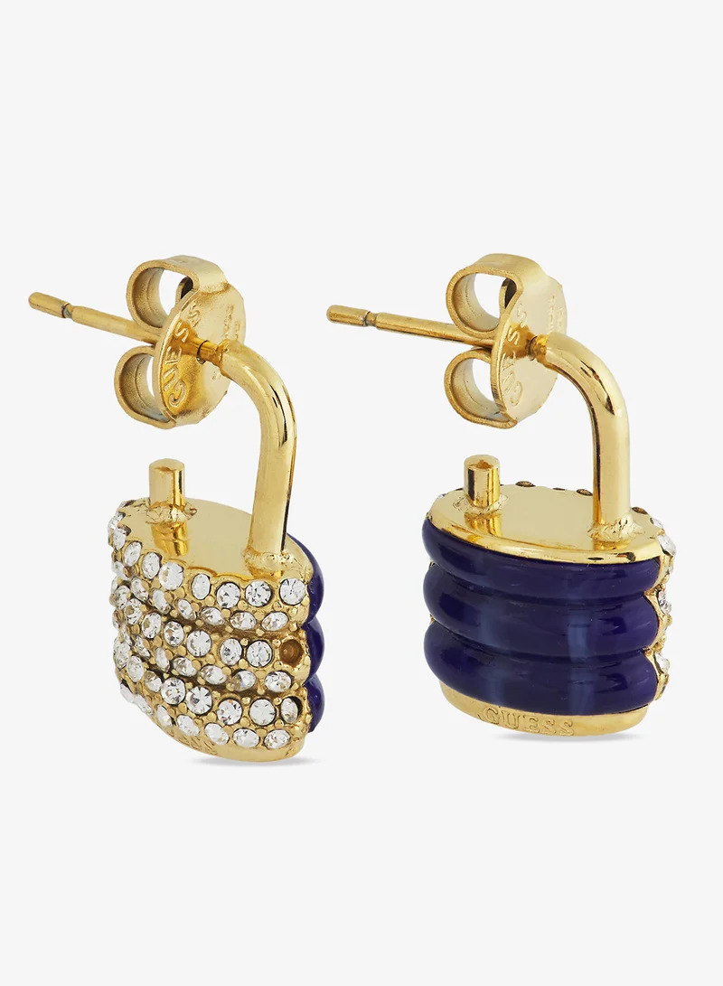 جس Guess My Secret Non-Logo Earrings