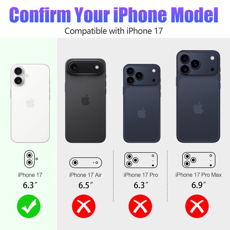 AGVEE 3+3 6 Pack for iPhone 17 6.3" Camera Lens Protector, Bling Diamond & Bling Glitter Metal Ring 9H Tempered HD Glass Camera Cover Film, Bling-Silver - Image 2
