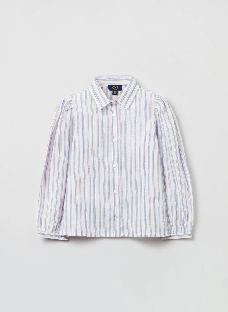 او في اس Ovs Housebrand Striped Cotton Shirt