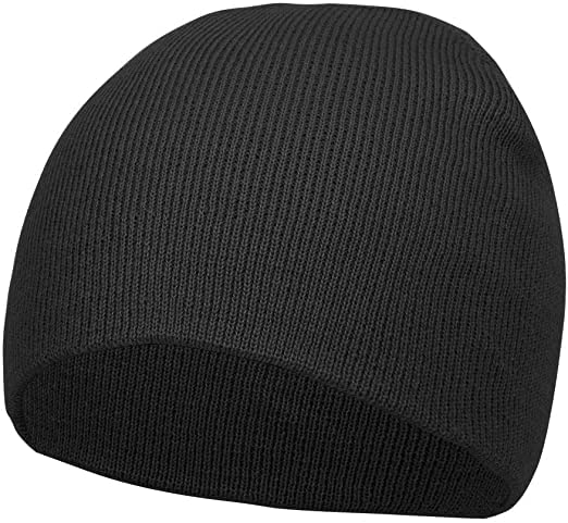 Creature Solid Winter Short Woolen Caps (Black) - Image 1