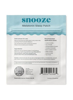 Snooze Melatonin Sleep Supplement Patch - Supports Natural Sleep - Melatonin - Wearable Sleep Patch - Easily Take On and Off (30)