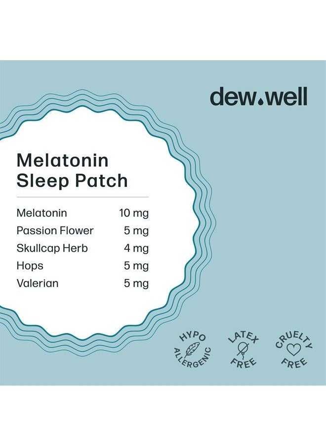 Dew Well - Snooze Melatonin Sleep Supplement Patch - Supports Natural Sleep - Melatonin - Wearable Sleep Patch - Easily Take On and Off (30) - Image 1