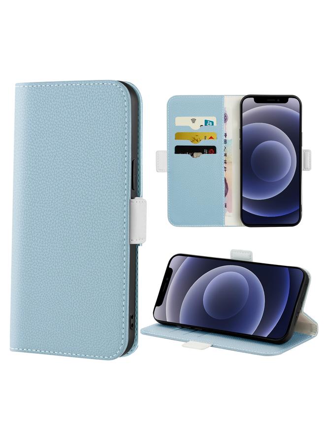 زبون جراب لهاتف iPhone 12 mini مصنوع من الجلد بلون الحلوى وملمس الليتشي - Image 1