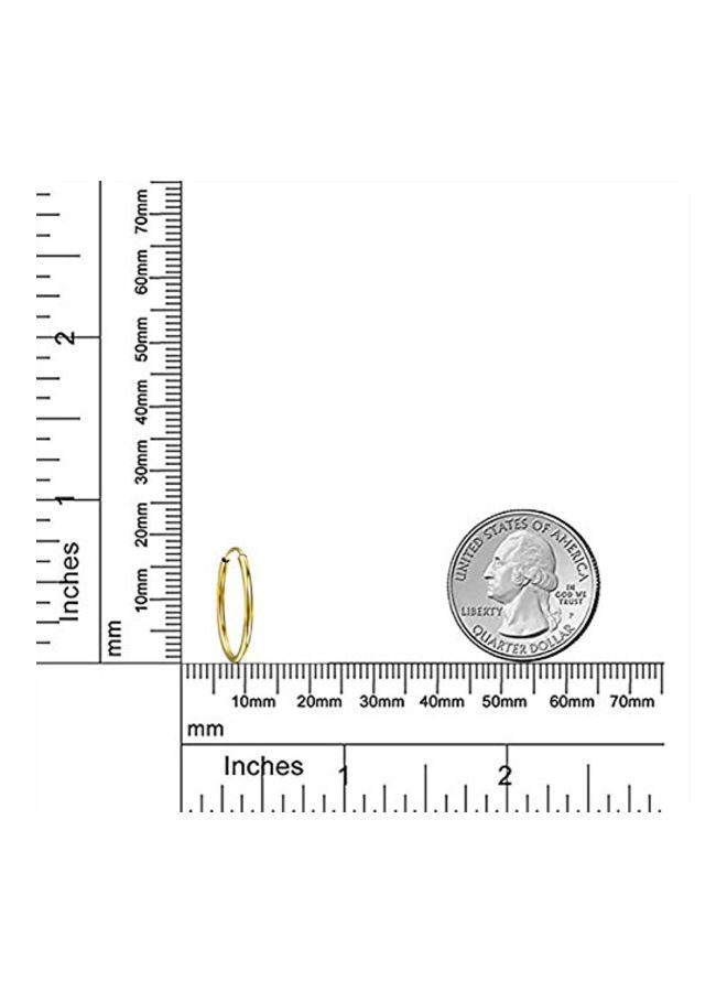 NIBEMINENT 14 Karat Gold Hoop Earrings  - Image 4