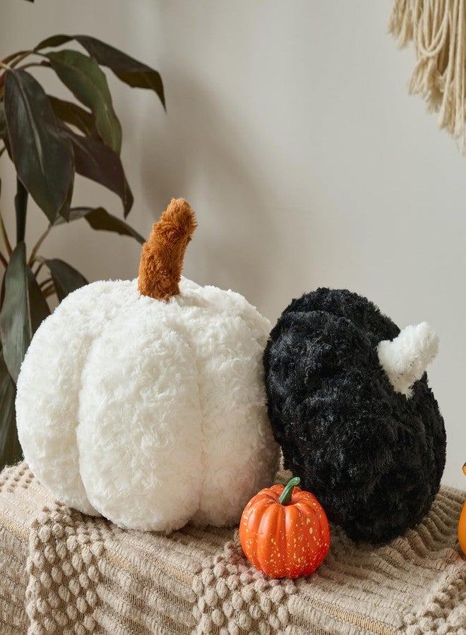 ZCNYCLAM Pumpkin Pillow, Fall Decorative Pillows for Couch, Pumpkin Plush Throw Pillows for Bed (White, 8.6 Inches) - Image 2