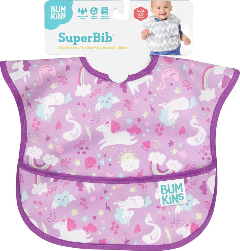 بمبكنز Superbib Bib 6-24 Months - Unicorns