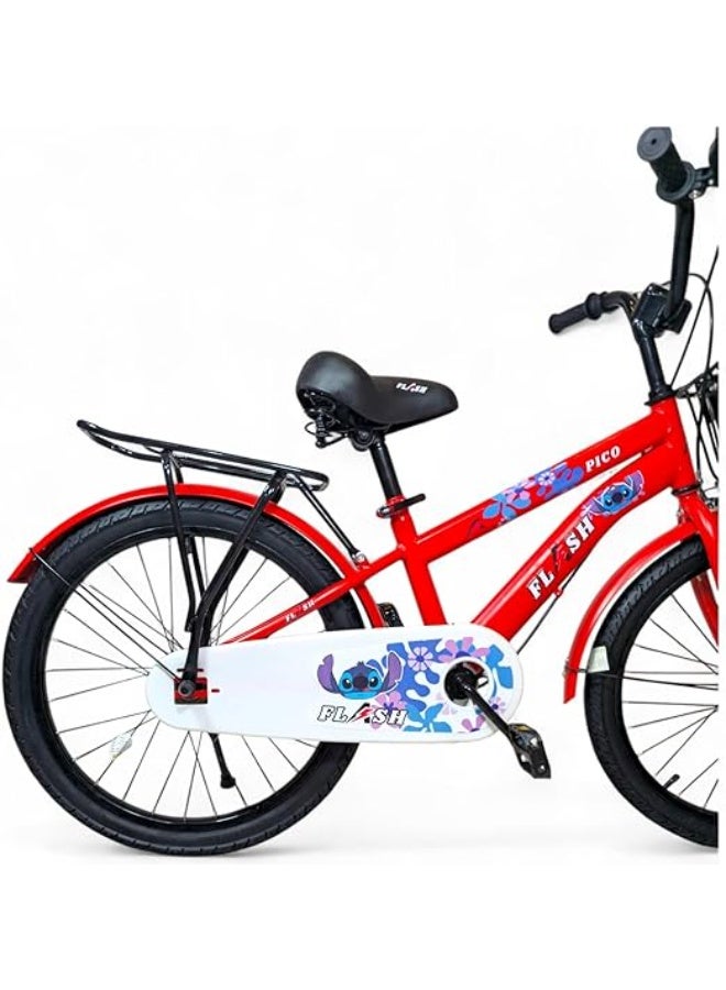 GTG TOYS Children's bicycle for boys and girls, plays 4 tones and has a flashing LED light, size 20, red - Official distributor in Egypt for GTG TOYS - Image 2