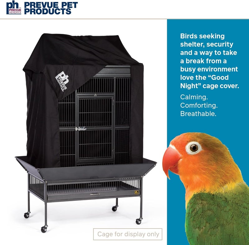 PH Prevue Hendryx Large Bird Cage Cover - Black, 36" L x 24" W x 49" H - Image 2