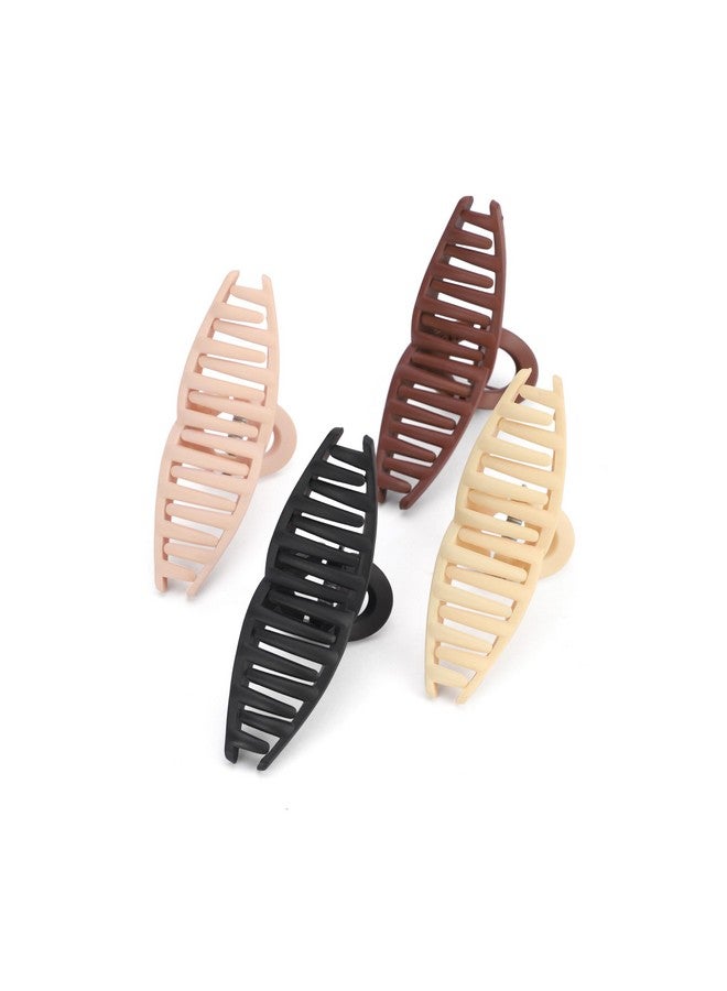 Minta 4 Pcs Large Claw Clips for Thick Hair Square Hair Clips for Women Rectangle Hair Clips