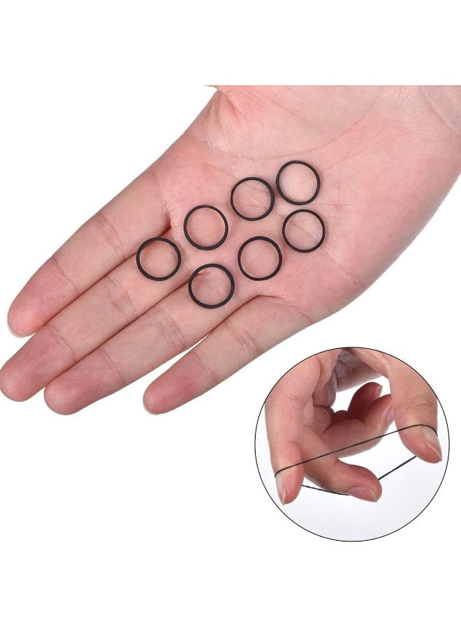 ECVV 1000 Pcs Black Rubber Hair Bands for Girl Women Kids Baby, Soft Elastic Bands for Pets Braids Ponytail Wedding Hairstyle and More, with Bag - Image 2