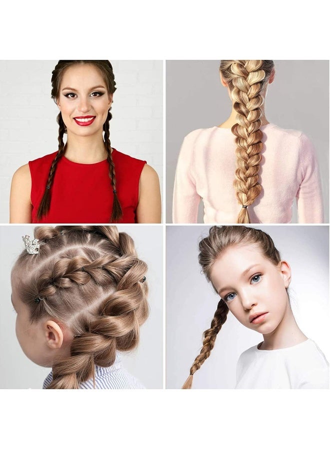 ECVV 1000 Pcs Black Rubber Hair Bands for Girl Women Kids Baby, Soft Elastic Bands for Pets Braids Ponytail Wedding Hairstyle and More, with Bag - Image 3
