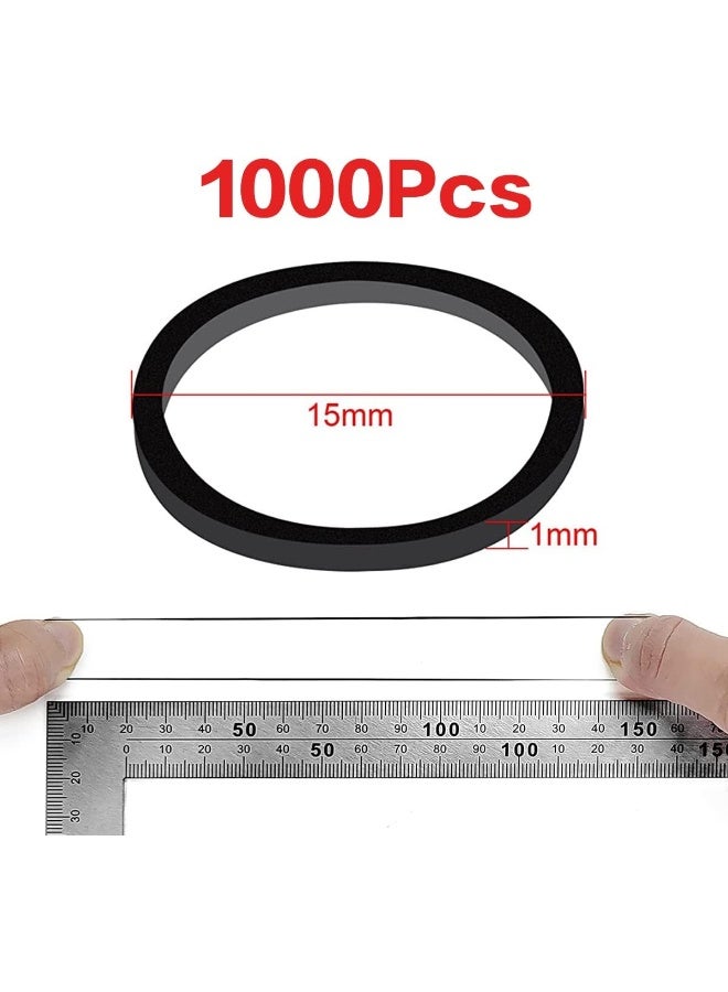 ECVV 1000 Pcs Black Rubber Hair Bands for Girl Women Kids Baby, Soft Elastic Bands for Pets Braids Ponytail Wedding Hairstyle and More, with Bag - Image 5