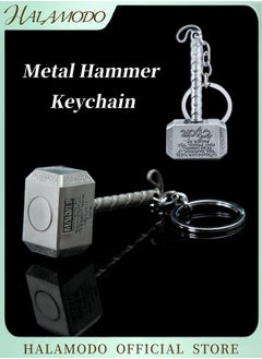 HALAMODO Key Chain Heavy Duty Keychain Hammer Keychain Alloy Keychain Key Ring Hammer Model Keychain Exquisite Gifts for Men & Women & Teens  - Image 1