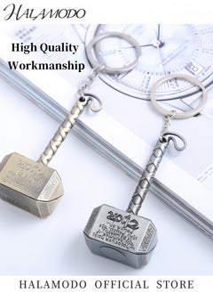 HALAMODO Key Chain Heavy Duty Keychain Hammer Keychain Alloy Keychain Key Ring Hammer Model Keychain Exquisite Gifts for Men & Women & Teens  - Image 3